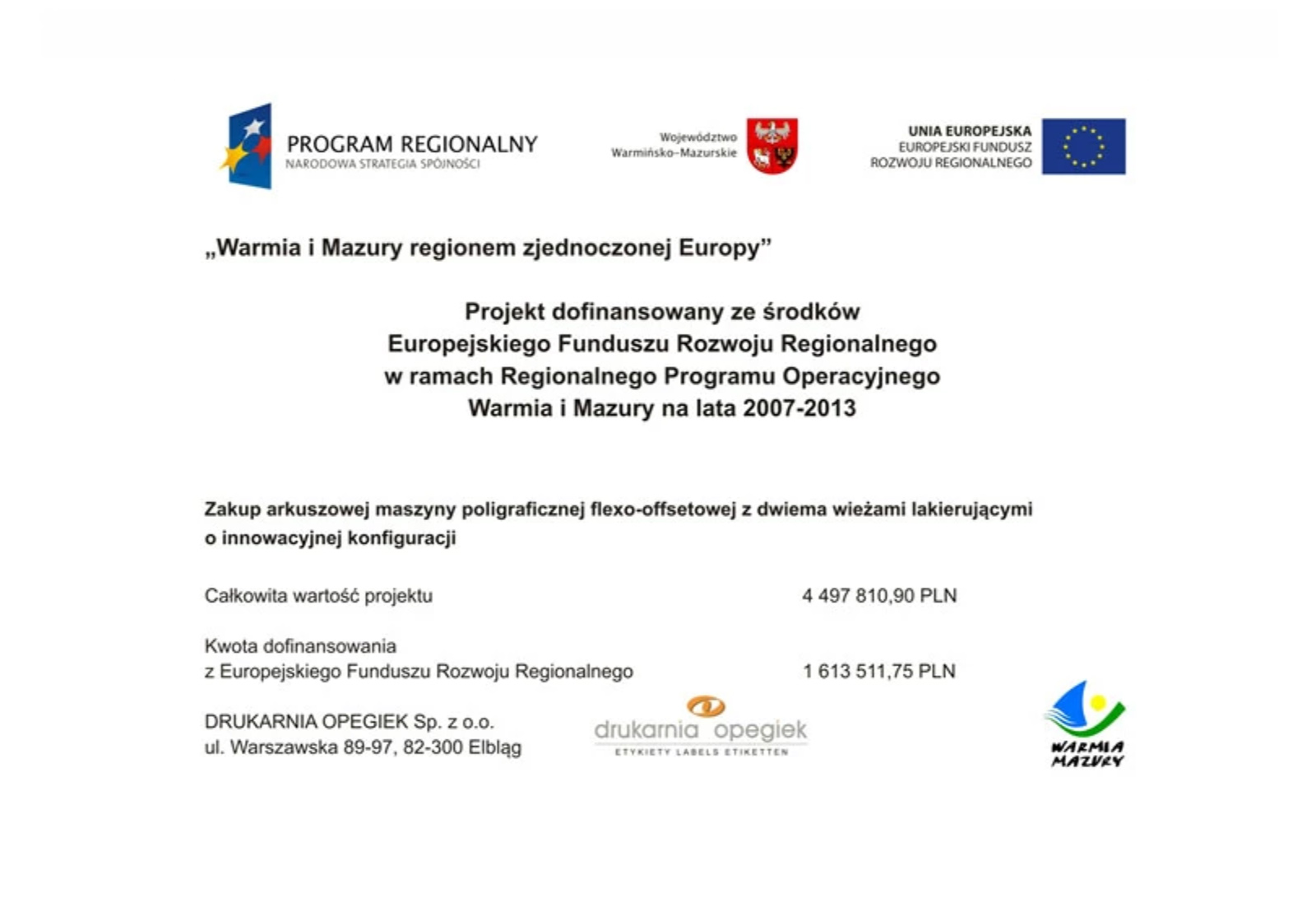 fundusze europejskie tablica informacyjna